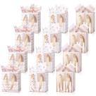 Sacos de presente Tenare Small Mini Metallic Paper 12 unidades de rosa branca