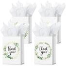 Sacos de presente Tinlade Thank You 30 unidades com papel de seda dourado