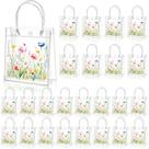 Sacos de presente Tioncy Wildflower Clear PVC Baby Shower, 24 unidades