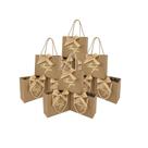 Sacos de presente TKSBAG Thank You com alças, pacote com 50 unidades Mini Brown