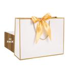 Sacos de presente VZZNN, 24 unidades, médias, grandes, 32x25x11 cm, branco-dourado