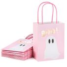 Sacos de presente WRAPAHOLIC Halloween Kraft Paper, pacote com 12 unidades, 7x14x8cm