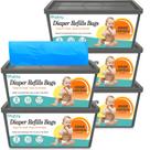 Sacos de recarga de baldes de fraldas Qltytoy compatíveis com Diaper Genie
