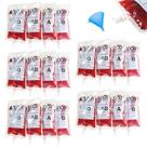 Sacos de sangue Woozettn 250 ml anti-vazamento com tampa reutilizável, pacote com 20 Sacos de sangue Woozettn 250 ml anti-vazamento com tampa reutilizável, pacote com 20