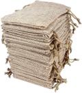 Sacos de serapilheira Hapdoo, pacote 100 com cordão, sacolas de presente de 8 x 13 cm