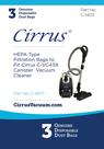 Sacos de vácuo Cirrus VC439 Canister HEPA Cloth Type 3 pacotes