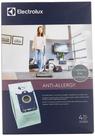 Sacos de vácuo Electrolux EL202G S-bag antialérgicos sintéticos, pacote com 4