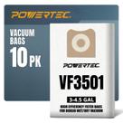 Sacos de vácuo POWERTEC VF3501 tamanho C para Ridgid 3-4,5 galões