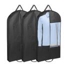 Sacos de vestuário Stykontin para pendurar roupas (pretas - 43 cm a 3 unidades)