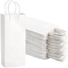 Sacos de vinho de papel WUWEOT Kraft Bag Bluk White, pacote com 50