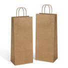 Sacos de vinho Poever Kraft Paper com alças 13x8,3x33cm 25PCS