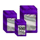Sacos holográficos Mylar para armazenamento de alimentos Funnyleaf, pacote com 300 roxos