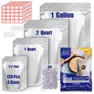Sacos Mylar para armazenamento de alimentos Leboduo 120 unidades com absorvedores de oxigênio