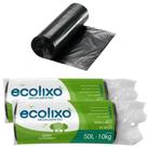 Sacos p/ Lixo Preto 50L/10Kg Reforçado 2 Rolo c/ 50u Ecolixo Sacos p/ Lixo Preto 50L/10Kg Reforçado 2 Rolo c/ 50u Ecolixo