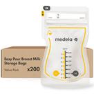 Sacos para Armazenamento de Leite Materno Medela Easy Pour 210ml - Pacote com 200 Unidades