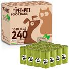 Sacos para Cocô de Cachorro PET N PET - 240 Unidades Compostáveis e à Prova de Vazamentos