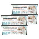 Sacos para fraldas Zippland Easy Roll, 7 camadas, Odor Lock, 120 unidades