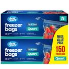 Sacos para freezer CLEARWARE Quart 150 unidades (2 pacotes de 75)