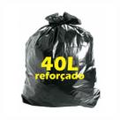 Sacos para lixo preto 40L reforçado pacote com 100 uniddes