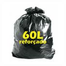 Sacos para lixo preto 60L reforçado pacote com 5 unidades
