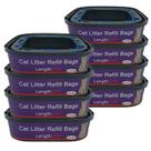 Sacos para Recarga de Areia Sanitária Cat Litter - Pacote com 8 Unidades - Compatíveis com Genie Pails