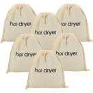Sacos para secador de cabelo WOPPLXY Drawstring Bag Container, pacote com 6