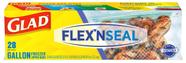 Sacos plásticos Glad Flex'N Seal Freezer Gallon 28 unidades Sacos plásticos Glad Flex'N Seal Freezer Gallon 28 unidades