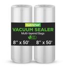Sacos seladores a vácuo NutriChef 8x50cm Rolls, pacote com 2 unidades, sem BPA