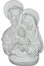 Sagrada Família 15 Cm Altura Manto Cor Branco Brilhante Feito Em Gesso Estátuas Presente Católico