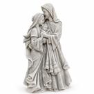 Sagrada Família Mármore 30cm Imagem Religiosa Decoração