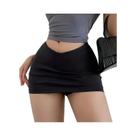Saia A-Line Casual de Cintura Baixa, Elástica e Elegante, em Cor Sólida para Mulheres Saia A-Line Casual de Cintura Baixa, Elástica e Elegante, em Cor Sólida para Mulheres