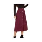 Saia A-Line Elegante Vermelha De Cintura Alta plus Size Para Mulheres, Casual E De Negócios, Saia