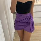 Saia Acetinada de Amarrar com Faixa Cetim Elegante Festas Cor:RoxoTamanho:P