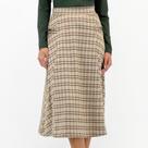 Saia Anemone Midi Xadrez Evasê Feminina