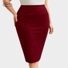 Saia básica social midi lápis moda feminina plus size secretária comissária de bordo