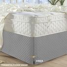Saia Box Solteiro Matelada Box Bau Com Pingente Luxo Moderna Cama