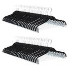 Saia, cabides e cabides Amazon Basics Velvet com clipes, pacote com 50
