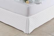 Saia Cama Box King Matelasse Ultrassonico forro e babado