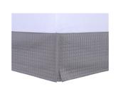 Saia Cama Box Queen Poliester Cinza Lavive