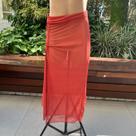 Saia Casual Saida de Praia em Tule Vermelho Saia Casual Saida de Praia em Tule Vermelho