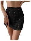 Saia coberta WDIRARA Hollow Out Crochet Knit Beach Black Saia coberta WDIRARA Hollow Out Crochet Knit Beach Black