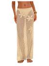 Saia com capa MakeMechic 3D Floral Hollow Out Bege Saia com capa MakeMechic 3D Floral Hollow Out Bege