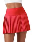 Saia CRZ YOGA Plissada com Shorts Embutidos Vermelha P