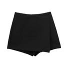 Saia Curta Assimétrica com Zíper Lateral - Estilo Pareô Vintage para Mulheres