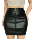 Saia Curta Couro PU - Moda Blogueira - Gringa