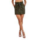Saia Curta de Sarja Com Botões E Amarração Moda Verão Fashion Premium Saia Curta de Sarja Com Botões E Amarração Moda Verão Fashion Premium