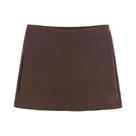 Saia Curta Feminina De Cintura Alta Com Zíper Lateral, Estilo Casual Vintage Para Primavera Saia Curta Feminina De Cintura Alta Com Zíper Lateral, Estilo Casual Vintage Para Primavera