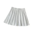 Saia Curta Feminina De Cintura Alta Em A, Cor Sólida, Ajuste Slim, Estilo Doce Para Verão, Outono E