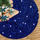 Saia de árvore de Natal FUHSY Sequin Velvet 46 cm azul royal