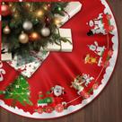 Saia de árvore de Natal ToRhine Red White Pano 36cm